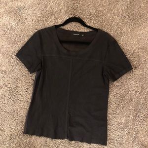 Trouvé 100% leather elevated short sleeve top
